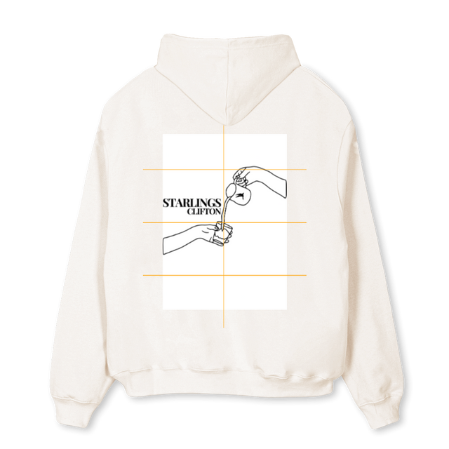 STARLINGSHOODIE Vintage White Oversized Hoodie.