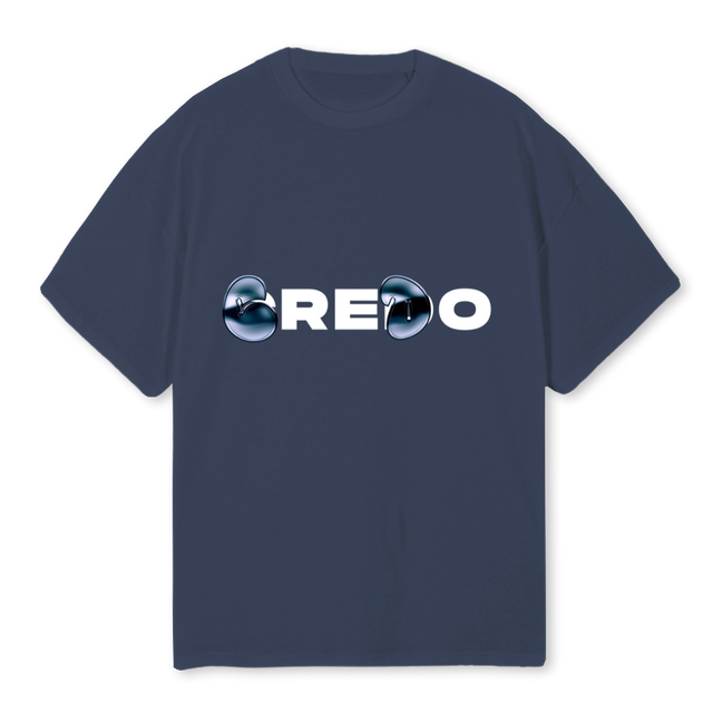 CREDOMEMBERNAVY Navy Blue Oversized Tee.