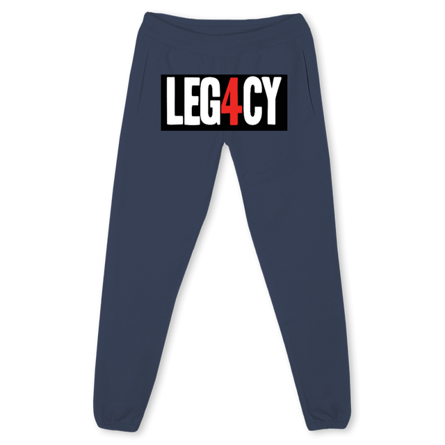 LEG_1 Navy Blue Relaxed Sweatpants.