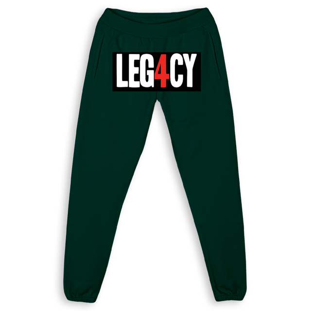 LEG_3 Wild Green Relaxed Sweatpants.
