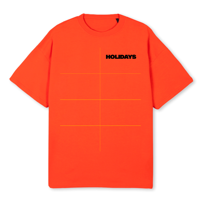 HOLITSHIRTORANGE Hot Orange Oversized Tee.