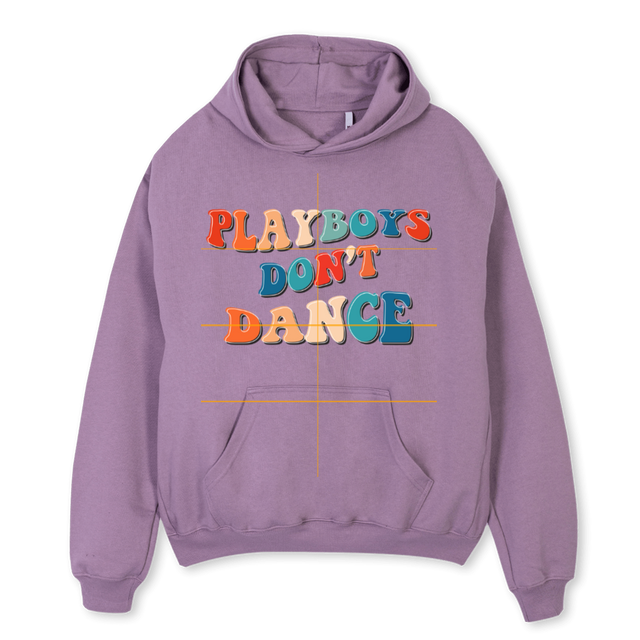 PLAYBOYSDONTDANCEONE Purple Oversized Hoodie.
