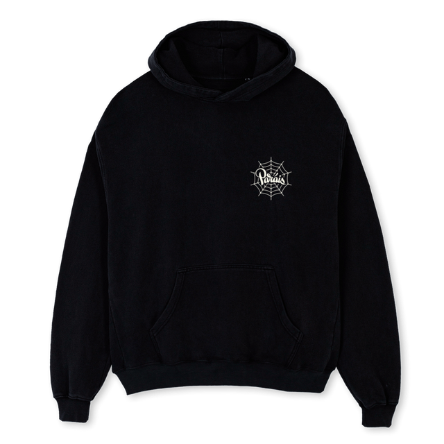 STRANGEHOOD Black Oversized Hoodie.