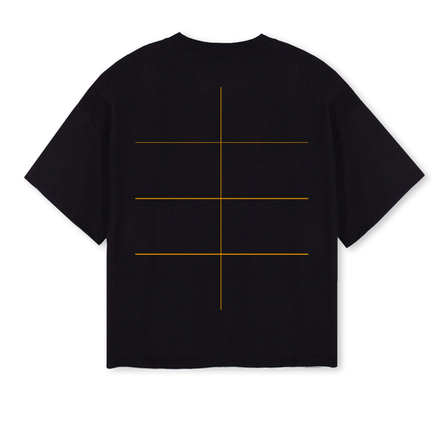 BEER  Black Oversized Boxy Tee.