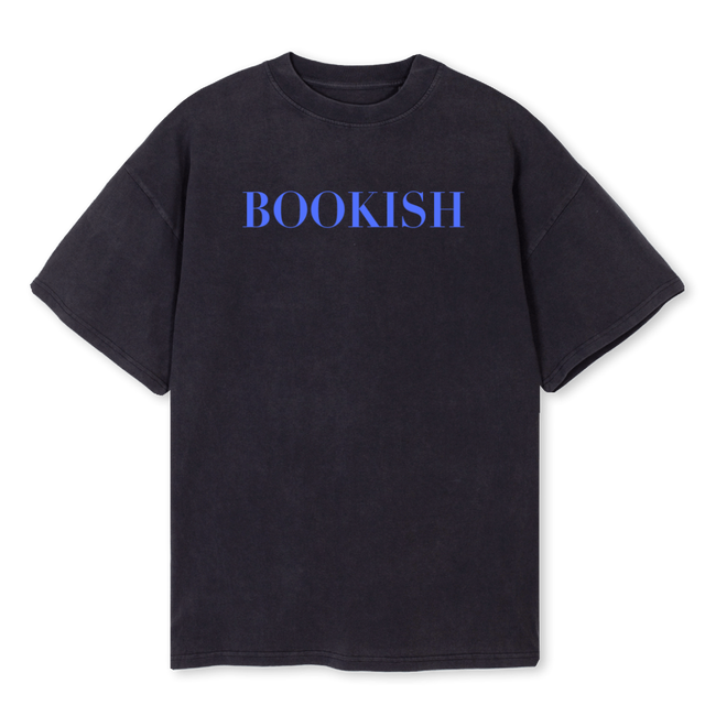 GFYBOOKISH Vintage Black Oversized Tee.