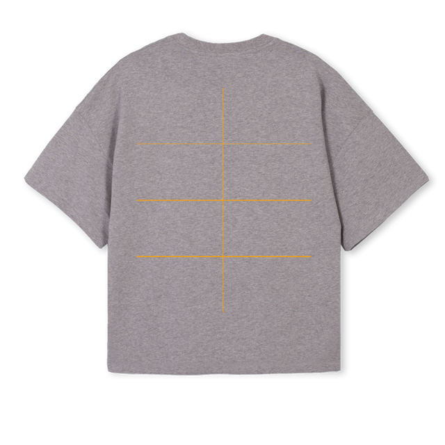 SUNMAN Grey Marl Oversized Boxy Tee.