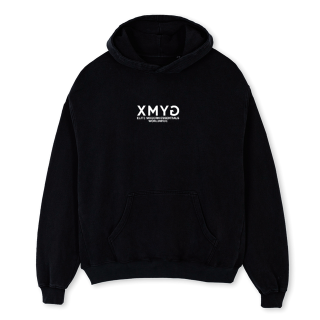 TRAIN Black Oversized Hoodie.