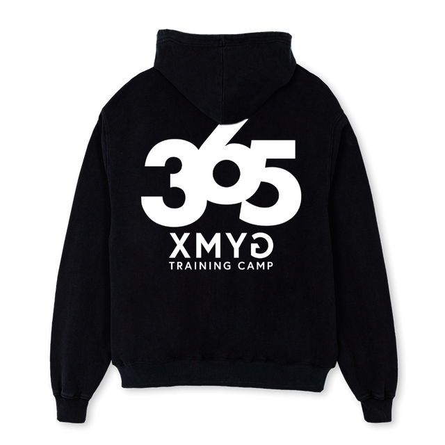 TRAIN Black Oversized Hoodie.