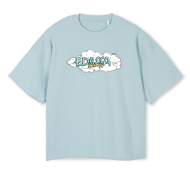 EDESSA Cold Blue Oversized Boxy Tee.
