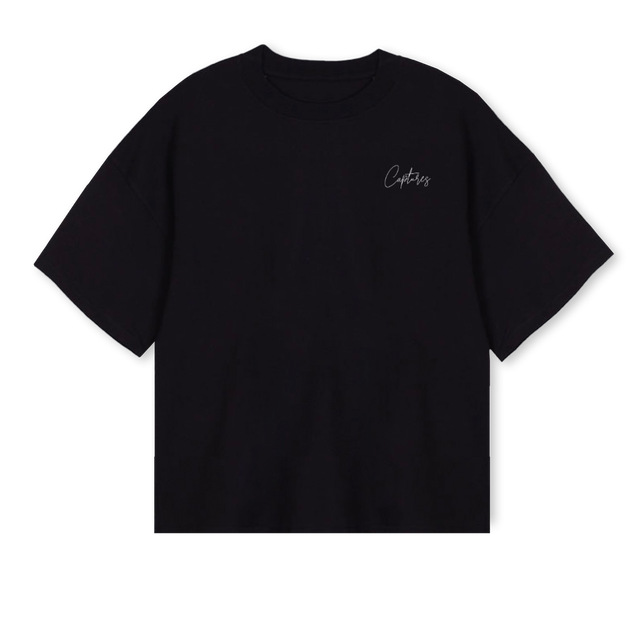 AMETERASU Black Oversized Boxy Tee.