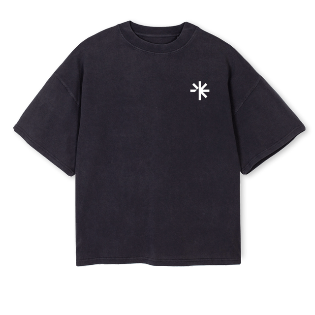 TESTD Vintage Black Oversized Boxy Tee.