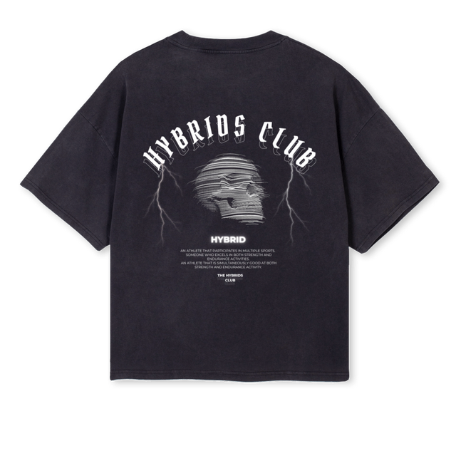 TESTD Vintage Black Oversized Boxy Tee.