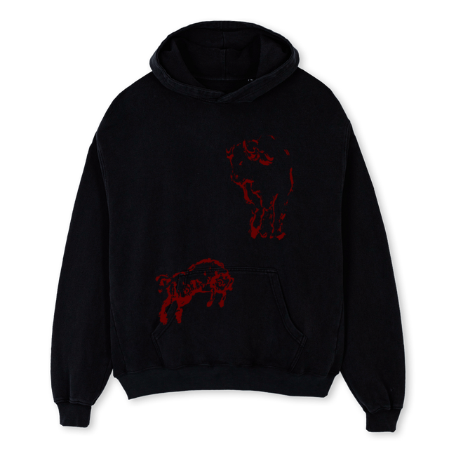 BULL Black Oversized Hoodie.