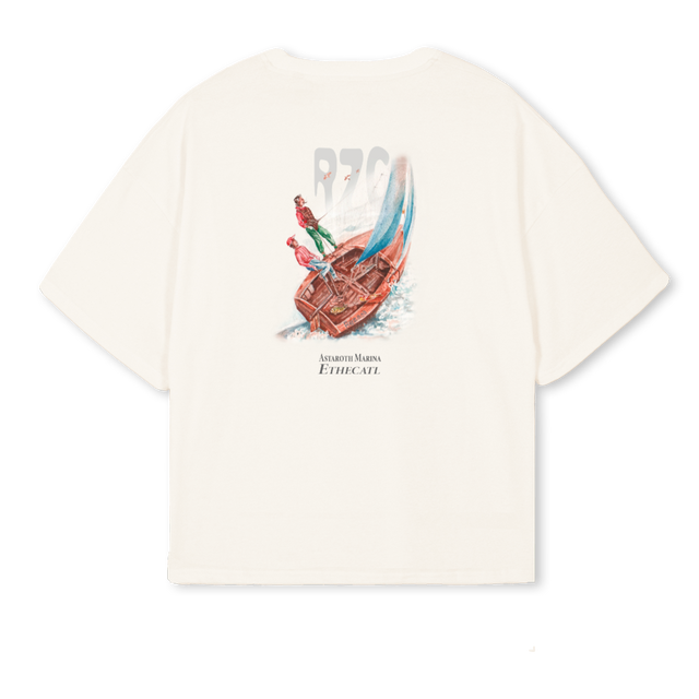 NAUTICA Vintage White Oversized Boxy Tee.