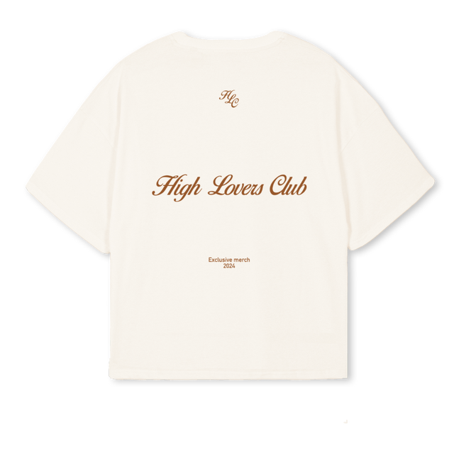 HLCTEEFFFIRST Vintage White Oversized Boxy Tee.
