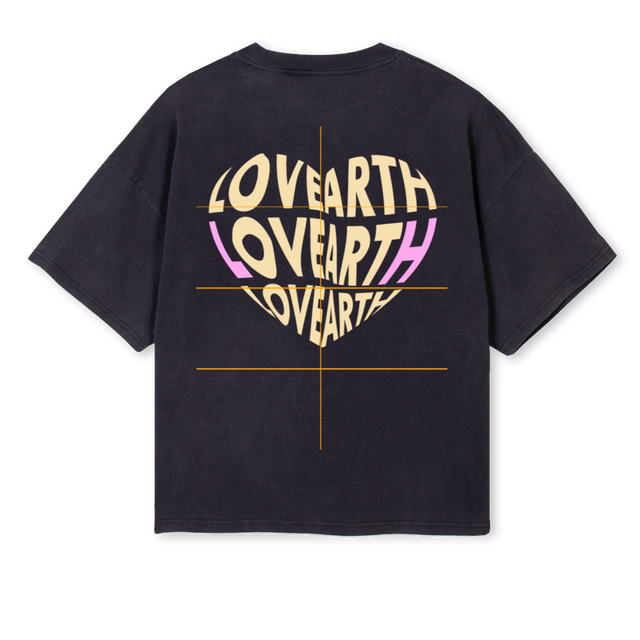 FADEDBLACKFOTG Vintage Black Oversized Boxy Tee.