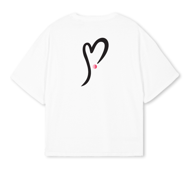 LUSTYY White Oversized Boxy Tee.