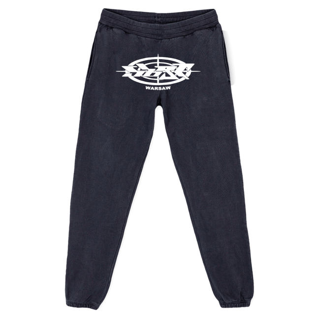 WARSAWPANTSVINTAGEBL Vintage Black Relaxed Sweatpants.