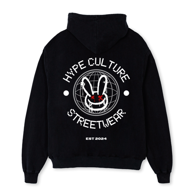 HYPEONE Black Oversized Hoodie.
