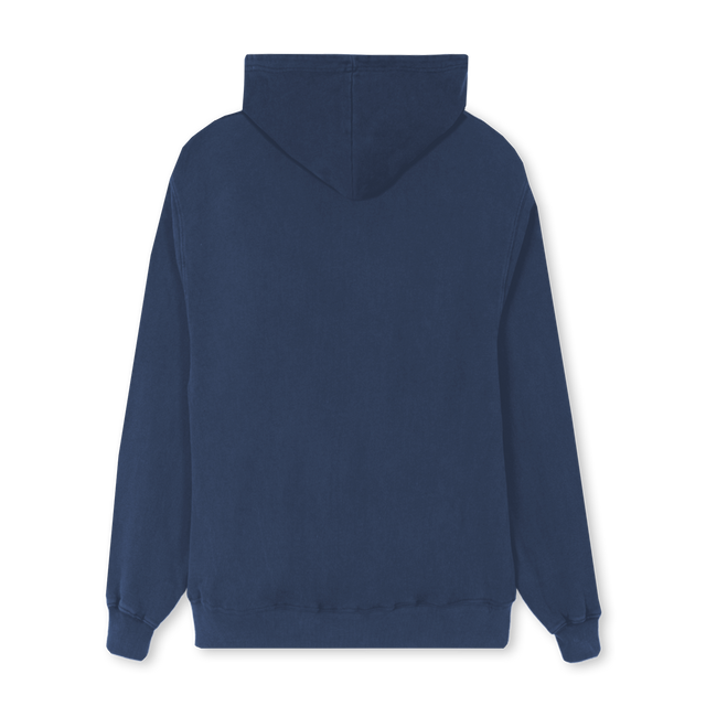 AVOIDJPEGS Navy Blue Regular Zipped Hoodie.