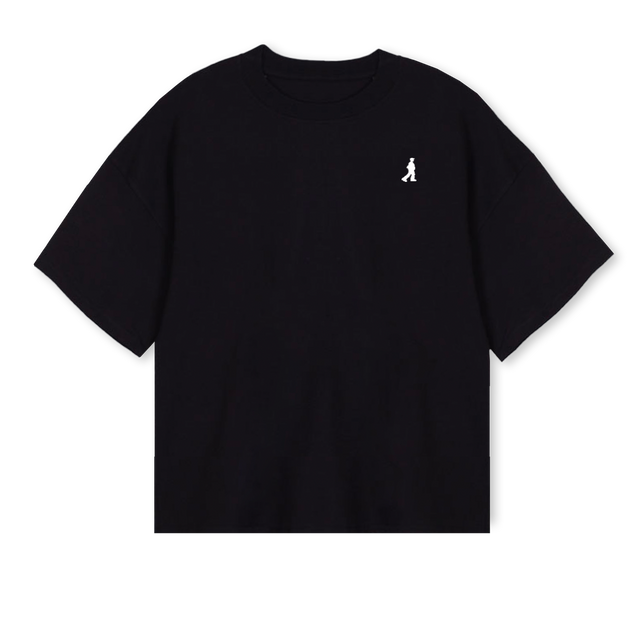 HAUNTED Black Oversized Boxy Tee.
