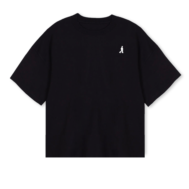 RAISE Black Oversized Boxy Tee.
