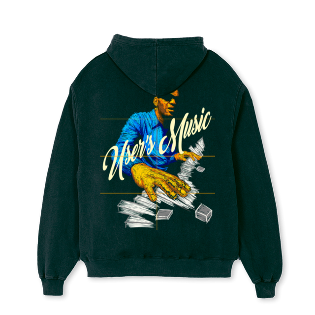 WILLPAINTHOODIEGREEN Wild Green Oversized Hoodie.