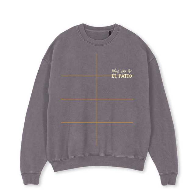 RACINGMARBELLACRGREY Pigment Grey Oversized Crewneck Sweater.