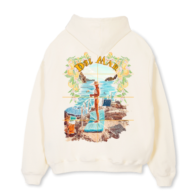 DELMARHOODIECREAM Cream Oversized Hoodie.