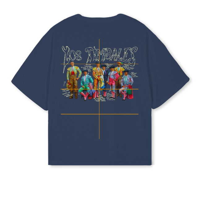 TIMBALESBOXYTEEBLUE Navy Blue Oversized Boxy Tee.
