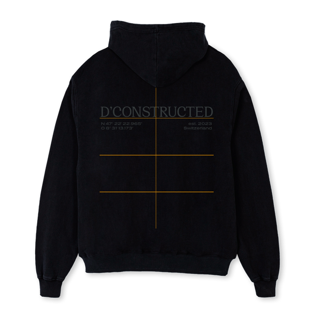 HOODBLCKPRNT Black Oversized Hoodie.