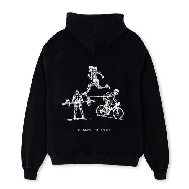 OCTCOLLABONE Black Oversized Hoodie.