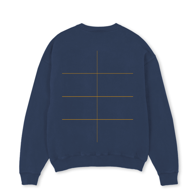 ENB Navy Blue Oversized Crewneck Sweater.