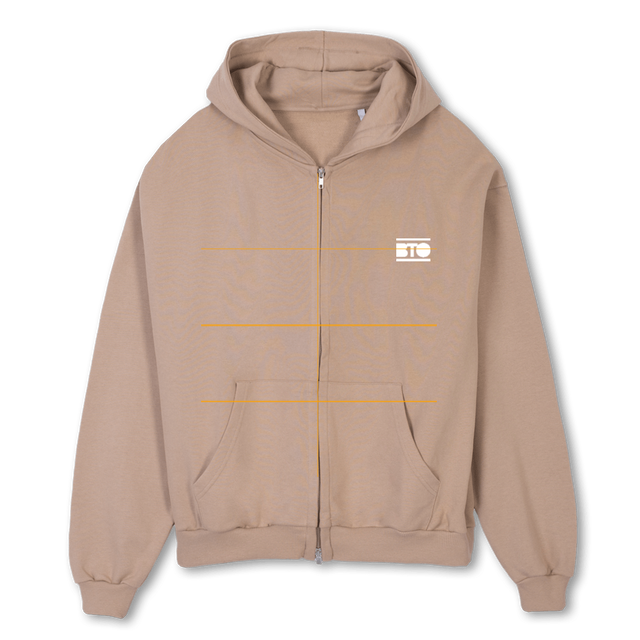 E Croissant Oversized Zipped Hoodie.