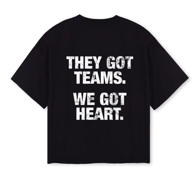 THEYGOTTEAMS Black Oversized Boxy Tee.