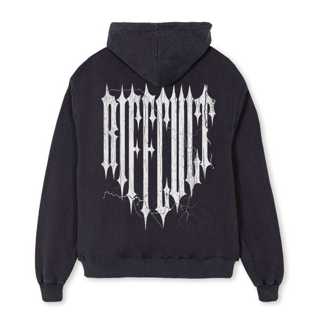 IRONGATE Vintage Black Oversized Zipped Hoodie.