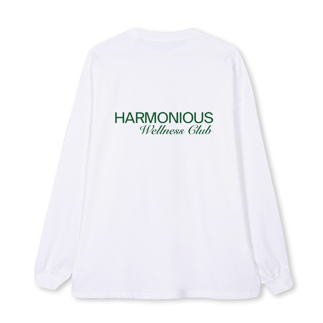 WHITLSLEEVEGREENWLNE White Oversized LS Tee.