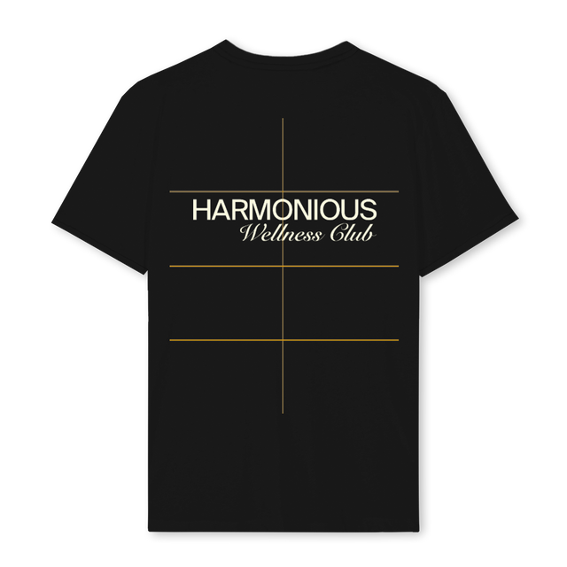 BLACKREGWLNESSCRIPT Black Regular Tee.