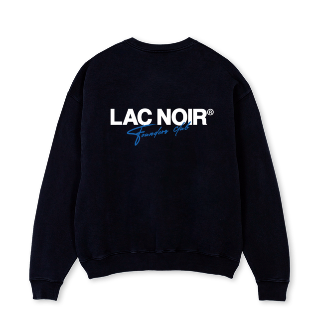 STUDIOSWEATONE Black Oversized Crewneck Sweater.