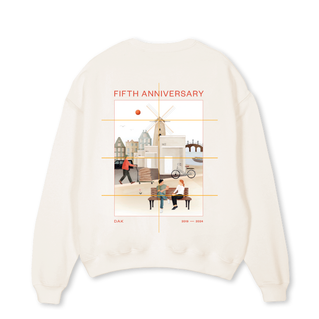 ANN  Vintage White Oversized Crewneck Sweater.