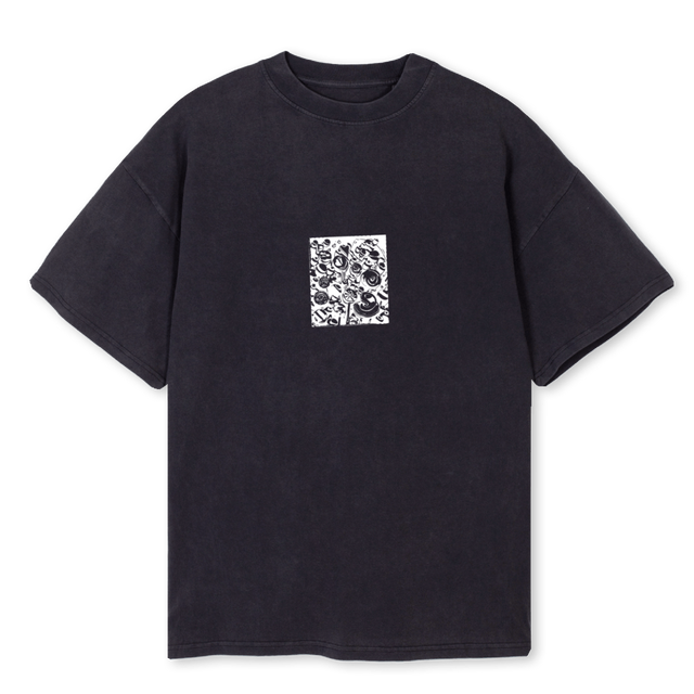 ACIDEVINTAGEBLACK Vintage Black Oversized Tee.