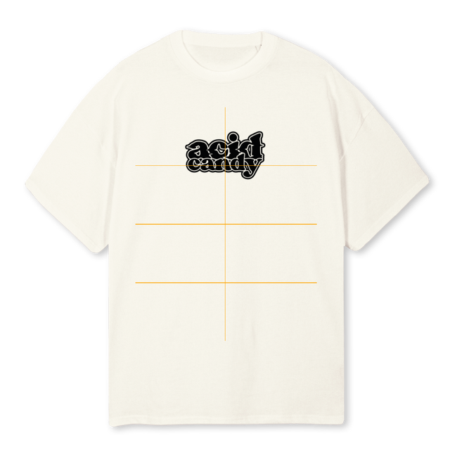 ACIDCANDYCREAM Cream Oversized Tee.