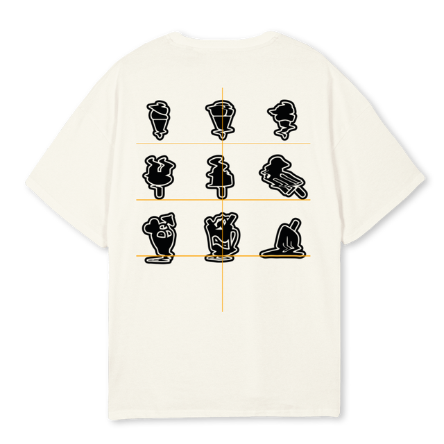 ACIDCANDYCREAM Cream Oversized Tee.