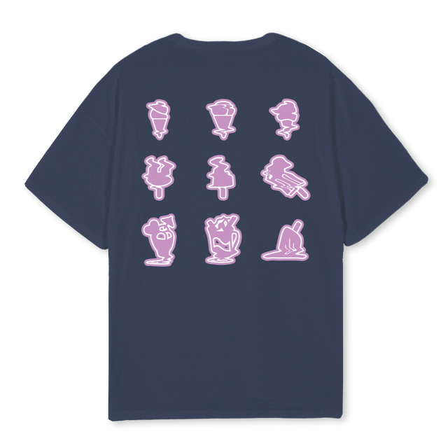 ACIDCANDYNAVY Navy Blue Oversized Tee.