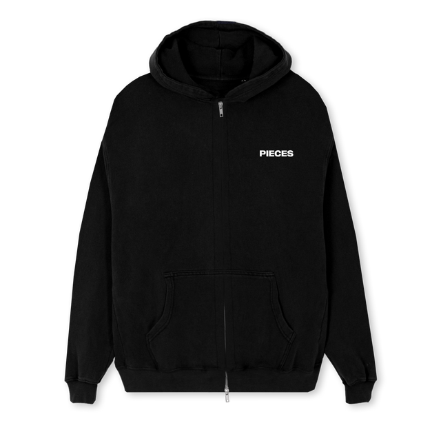 FATHERSTRETCHURHAND Black Regular Zipped Hoodie.