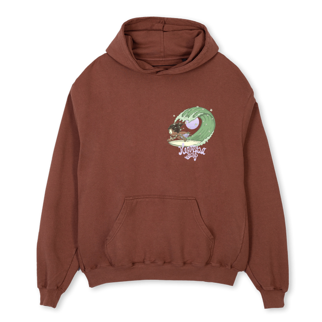 SWELLDAY Vintage Brown Oversized Hoodie.