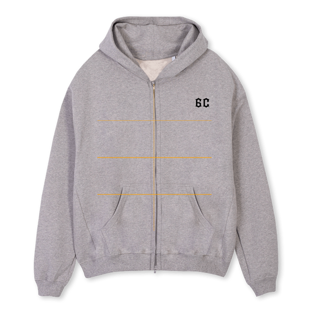 ZHDG Grey Marl Oversized Zipped Hoodie.