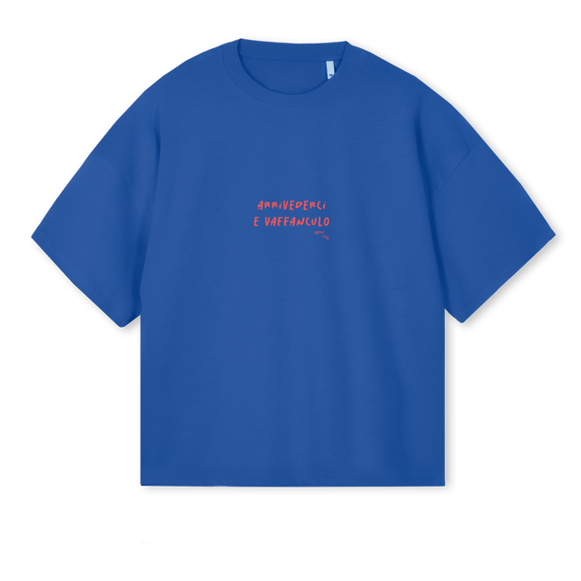 VAFFACOBALT Cobalt Blue Oversized Boxy Tee.