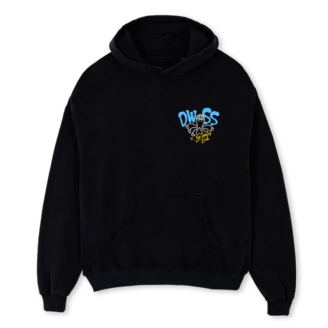 SCOOTERDOMONE Black Oversized Hoodie.