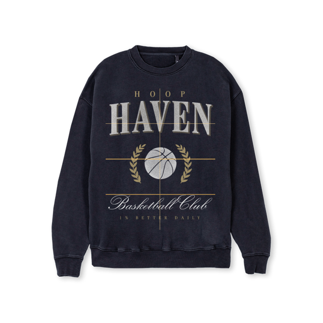 HHCRESTCREWNECK Vintage Black Regular Crewneck Sweater.